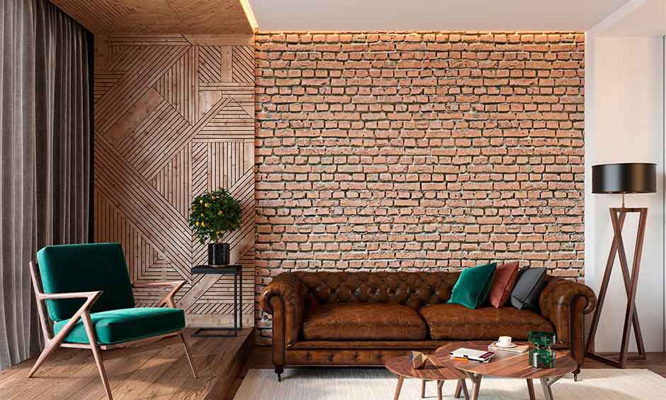 living-room-brick-wall-design-with-industrial-charm